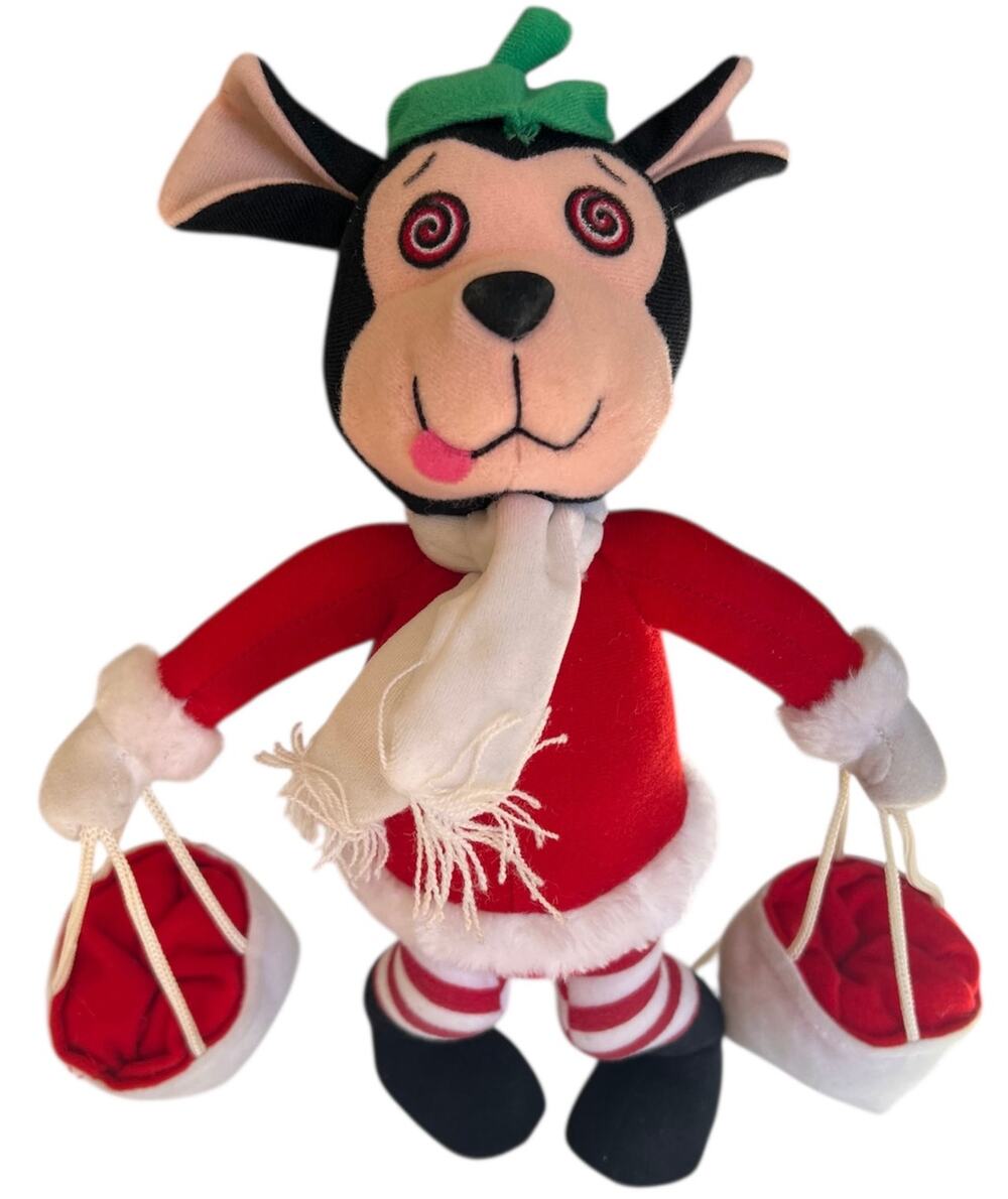 Good Stuff Holiday Shopper Dog Plush Christmas Stuffed Animal Holiday Decor